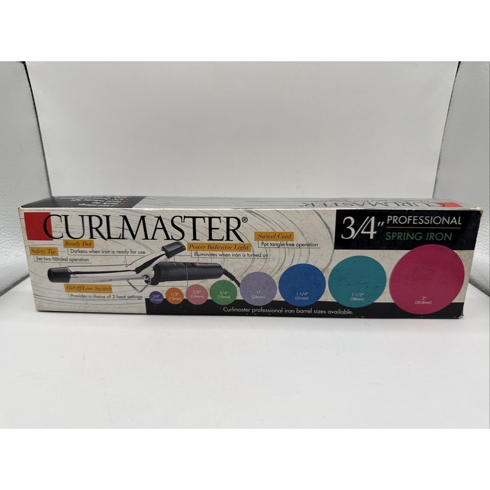 Vintage Curlmaster 3/4" 19mm Professional Dual Heat Curling Iron New In Box